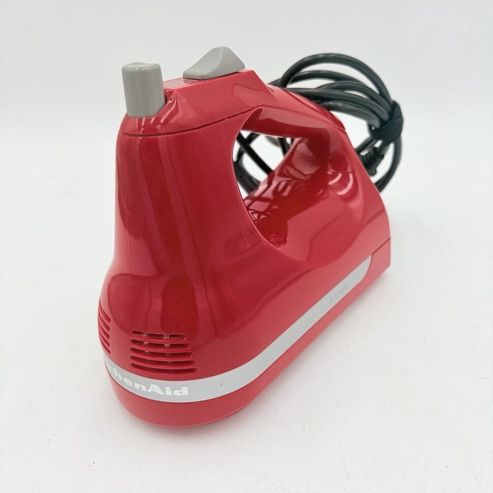 KitchenAid KHM5APER7 5-Speed HAND MIXER Red Tested Working Unit Only